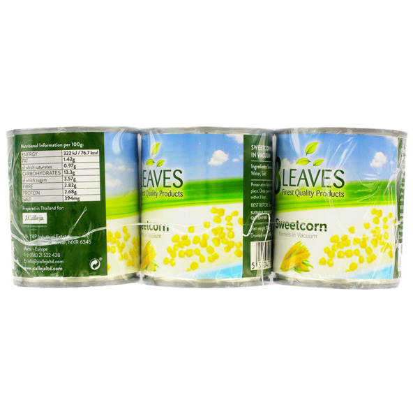 3 Leaves Sweet Corn 180g