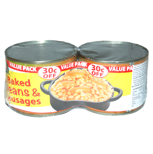 Mayor Beans & Sausages 210g X2  30c Off 210 g